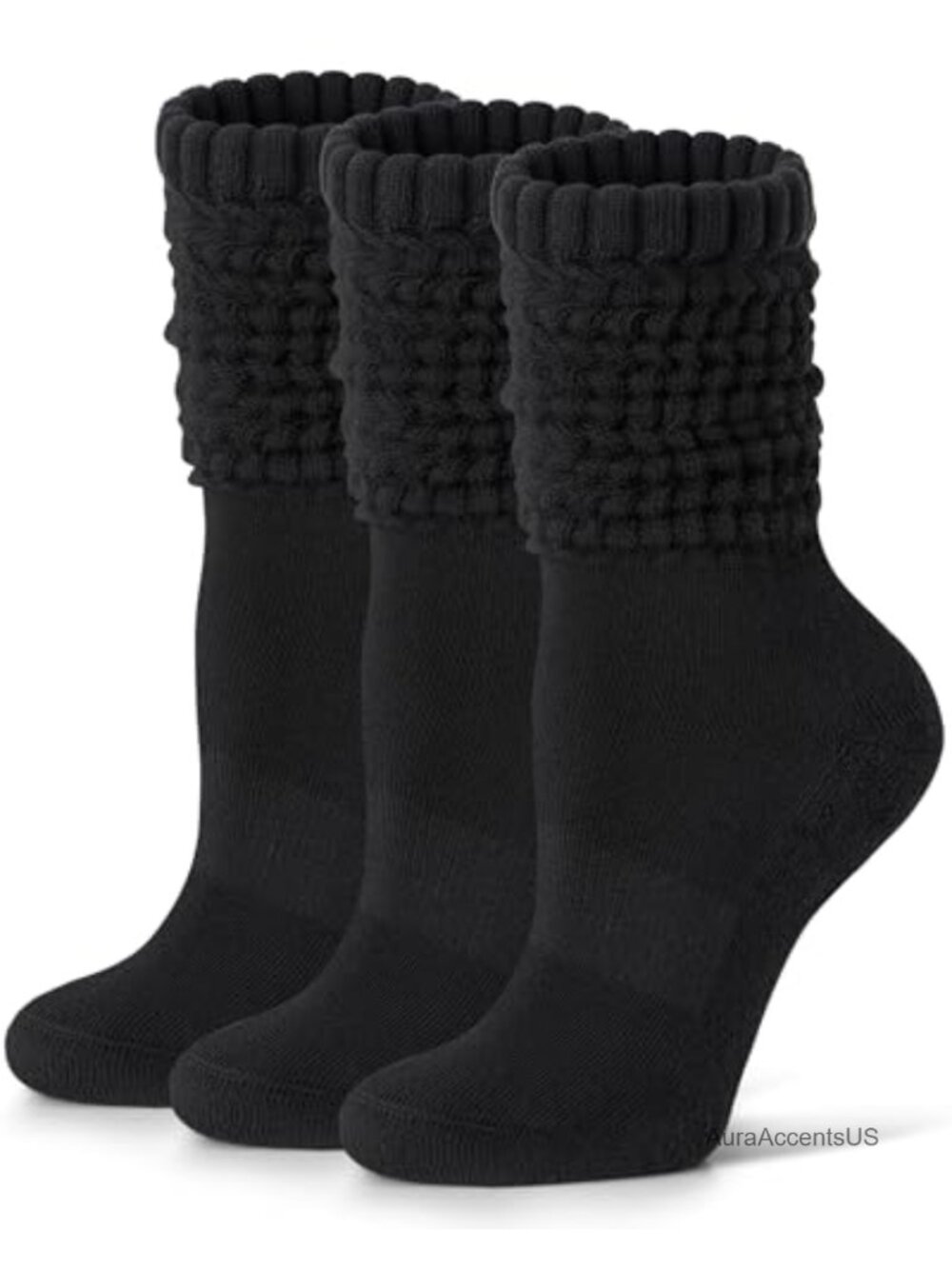 Slouch Knee High Scrunch Tube Boot Socks Combed Cotton Calf Socks
